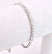 Crystal Set Bracelet in Sterling Silver