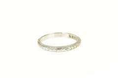Platinum 0.18 Ctw Art Deco Diamond Wedding Band Ring