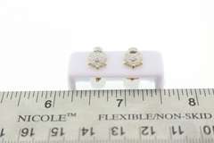 Diamond Encrusted Heart Earrings with 10k Yellow Gold