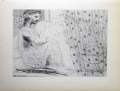 PABLO PICASSO, GIRL SEATED BY SLEEPING MINOTAUR PABLO PICASSO GIRL SEATED BY SLEEPING MINOTAUR