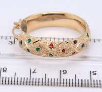 Nice Yellow Gold Enamel Dot Earrings