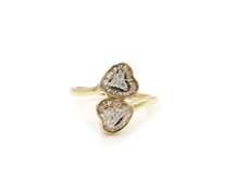 0.83ctw Diamond Heart Bypass Ring in 14K