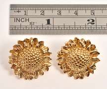 Neat 14k Sunflower Earrings