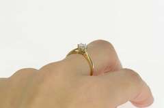 14K Yellow Gold 0.47 Ct Diamond Solitaire Classic Engagement Ring
