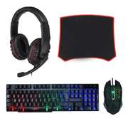 4Pcs Gaming Combo Kit 104 Keys RGB Backlit Keyboard