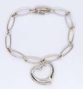 Tiffany & Co Heart Charm Dangle Bracelet