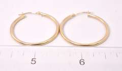 Dazzling Hoop Earrings in 14K Yellow Gold