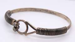 Vintage Sterling Silver Mexico Bangle Bracelet