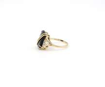 Vintage Black Onyx and Diamond Ring in 14K