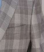 Windowpane Notch Lapel Sport Coat, Made In Italy