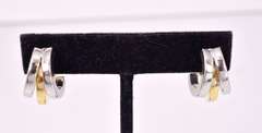 Incredible Triple Hoop Earrings in 18K Two-Tone Gold