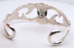 Sterling Silver Signed Wilson Bengay Navajo Turquoise Bangle