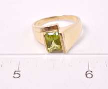 Precious Peridot Ring in 14K Yellow Gold
