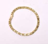 Wonderful Woven Gold Bracelet in 14K Yellow Gold