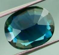 Heated only! 3.84ct midnight blue-green Sapphire