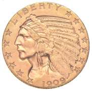 1909-D $5 Indian Head Gold Half Eagle