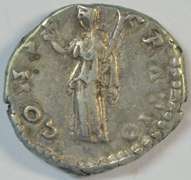 Nice Faustina Roman Silver Denarius, Wife of Antoninus Pius