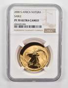 PF70 UCAM 2000 South Africa 1 Oz .999 Fine Gold Natura Sable - NGC