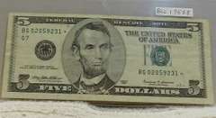 1999 Star Note $5 FRN