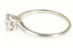 14K White Gold 0.16 Ct 1940's Diamond Solitaire Engagement Ring