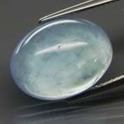 Glistening 11.37ct natural Aquamarine cabochon