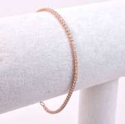 Crystal Bracelet in Rose Gold Plated Sterling Silver