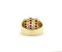 3.56ctw Ruby and Diamond Men's Ring in 14K