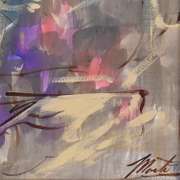 Marta Wiley, Framed Original Mixed Media Painting on Canvas, Hand Signed and Thumb Printed with Letter of Authenticity.