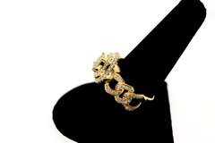 Mesmerizing 14k Yellow Gold Halo Diamond Ring