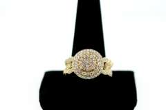 Mesmerizing 14k Yellow Gold Halo Diamond Ring