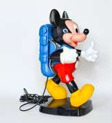 Collectible Vintage Mickey Mouse With Backpack Landline Phone by the Walt Disney Co., Working Condition