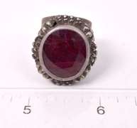 Dreamy 9.73CTS Ruby Ring in Sterling Silver