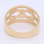 Fancy Yellow Gold Cubic Zirconia Ring