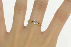 14K Yellow Gold 0.47 Ct Diamond Solitaire Classic Engagement Ring