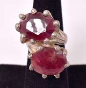 Mesmerizing 16.93CTW Ruby Ring in Sterling Silver