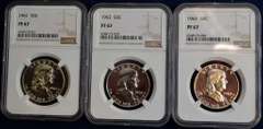 Run Of Franklin Half Dollars NGC PF67 1961-1963