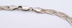 Italian Vintage Sterling Silver Braided Necklace