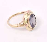 Incredible Color Change Sapphire in Yellow Gold