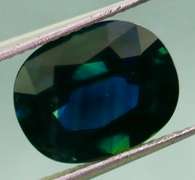 Heated only! 3.84ct midnight blue-green Sapphire