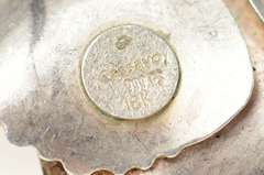 Sterling Silver Artisan Ornate Dogwood Flower Coral Gold Pendant