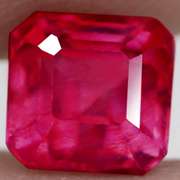 Amazing 1.73ct reddish pink emerald cut Ruby