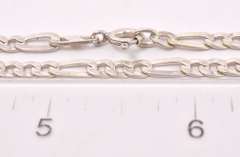 Classic Figaro Necklace in Sterling Silver