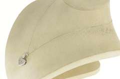 18K White Gold Diamond Encrusted Heart Love Capsule Pendant