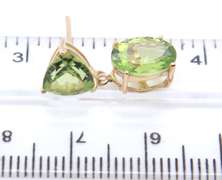 Fantastic Yellow Gold Peridot Dangle Earrings