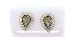 Amazing Teardrop Diamond studded Earrings with 14k White Gold