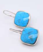 Lot of Vintage Sterling Silver Thailand Turquoise Pendant and Earrings
