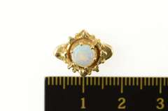 14K Yellow Gold Ornate Opal Decorative Slide Bracelet Charm/Pendant