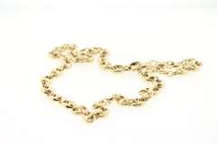 Beautiful puffed mariner 14kt gold chain