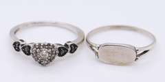 Lot of 2 Sterling Silver Rings