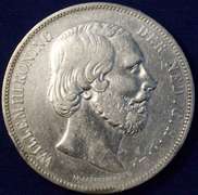 1872 Netherlands 2 1/2 Gulden, Circulated.